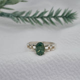 Rare Opalescent Teal Montana Sapphire Ring