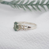Rare Opalescent Teal Montana Sapphire Ring