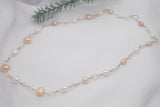 Handmade Pink and White Freshwater Pearl Necklace