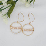Dangle Pink Freshwater Pearl Earrings