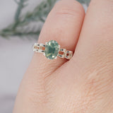 Rare Opalescent Teal Montana Sapphire Ring
