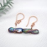 Dangle Black Freshwater Pearl Earrings