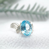 Sterling Silver Swiss Blue Topaz Ring