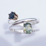 Sterling Silver Montana Sapphire Bypass Ring