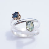 Sterling Silver Montana Sapphire Bypass Ring