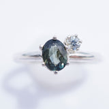 Blue Green Montana Sapphire Ring