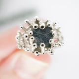 Under The Sea, Raw Blue Montana Sapphire Ring