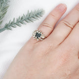 Under The Sea, Raw Blue Montana Sapphire Ring