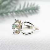 Trifecta, Blue Montana Sapphire Ring