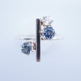 Multi-Stone Montana Sapphire Ring