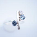 Multi-Stone Montana Sapphire Ring