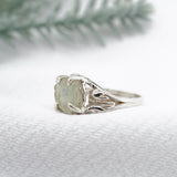 Raw Teal Blue Yellow Montana Sapphire Ring