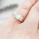 Raw Teal Blue Yellow Montana Sapphire Ring