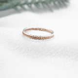 3-Ring Stacker, Sterling Silver & Rose Gold Filled Ring Set