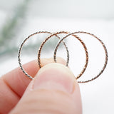 3-Ring Stacker, Sterling Silver & Rose Gold Filled Ring Set