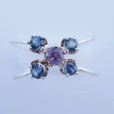Montana Sapphire Criss Cross Cluster Ring