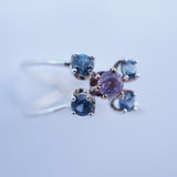 Montana Sapphire Criss Cross Cluster Ring
