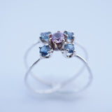 Montana Sapphire Criss Cross Cluster Ring
