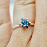 "Blues and Pinks" Montana Sapphire Ring