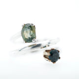 Sterling Silver Montana Sapphire Bypass Ring