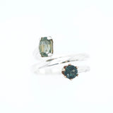 Sterling Silver Montana Sapphire Bypass Ring