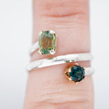 Sterling Silver Montana Sapphire Bypass Ring
