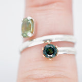 Sterling Silver Montana Sapphire Bypass Ring