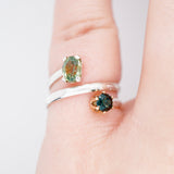Sterling Silver Montana Sapphire Bypass Ring