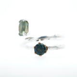 Sterling Silver Montana Sapphire Bypass Ring