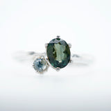 Blue Green Montana Sapphire Ring