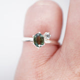 Blue Green Montana Sapphire Ring