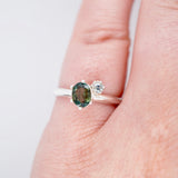 Blue Green Montana Sapphire Ring