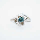 Sterling Silver Blue Montana Sapphire Ring