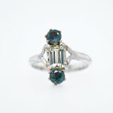 Yellow and Blue Montana Sapphire Ring