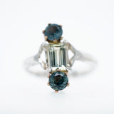 Yellow and Blue Montana Sapphire Ring