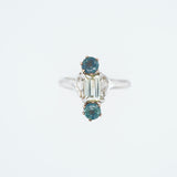 Yellow and Blue Montana Sapphire Ring