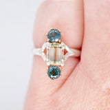 Yellow and Blue Montana Sapphire Ring