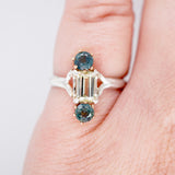 Yellow and Blue Montana Sapphire Ring