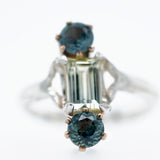 Yellow and Blue Montana Sapphire Ring