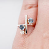 Multi-Stone Montana Sapphire Ring