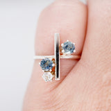 Multi-Stone Montana Sapphire Ring