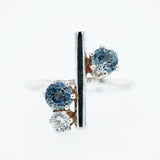 Multi-Stone Montana Sapphire Ring