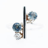 Multi-Stone Montana Sapphire Ring