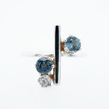 Multi-Stone Montana Sapphire Ring