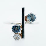 Multi-Stone Montana Sapphire Ring