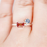 Tourmaline and Montana Sapphire Ring