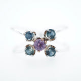 Montana Sapphire Criss Cross Cluster Ring
