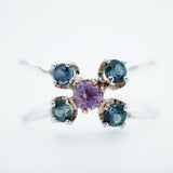 Montana Sapphire Criss Cross Cluster Ring