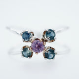 Montana Sapphire Criss Cross Cluster Ring