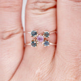 Montana Sapphire Criss Cross Cluster Ring